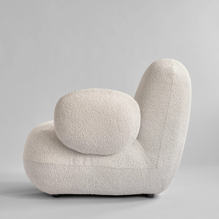 Toe, Armchair, Flat, Off White