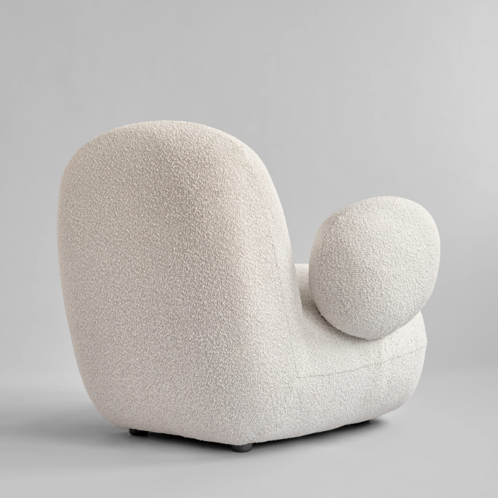 Toe, Armchair, Flat, Off White