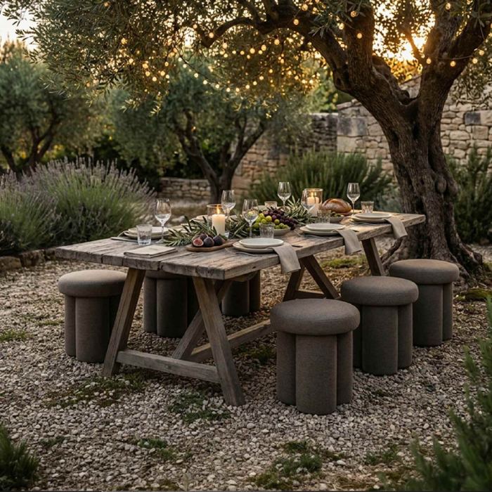 Big Foot, Stool, Stone Gray